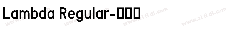 Lambda Regular字体转换